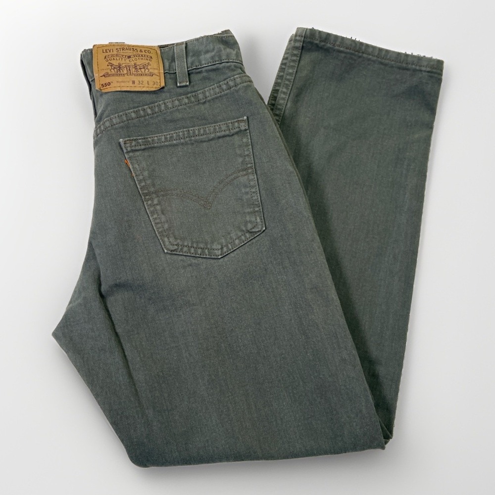 Vintage Levis 550 Jeans Mens 32 x 30 Relaxed Fit Denim Tapered Leg Orange Tab
